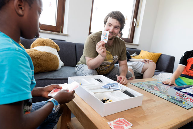 beim Kartenspielen
