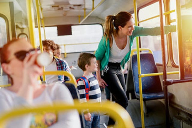 beim Busfahren